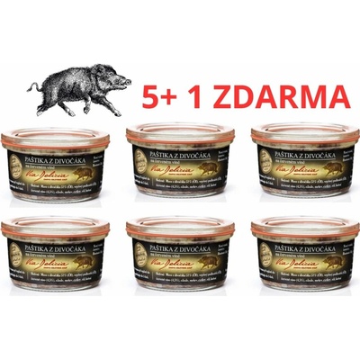 Via Delicia paštika z divočáka na červeném víně 6 x 130 g