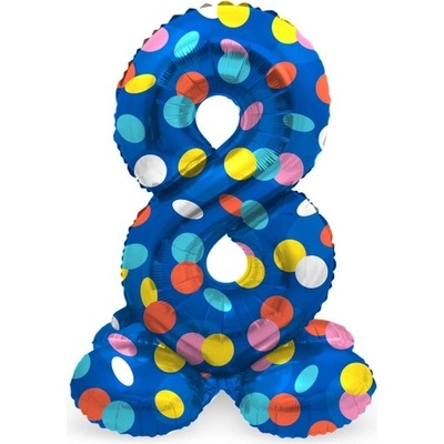 Folat Balónek fóliový číslo 8 samostojné Lentilky 72 cm
