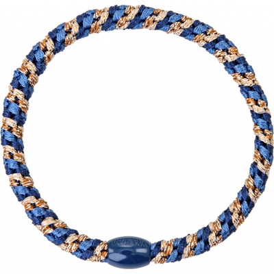KKNEKKI Gumička do vlasů Kknekki Slim Navy / Gold Glitter, modrá barva, textil – Zbozi.Blesk.cz
