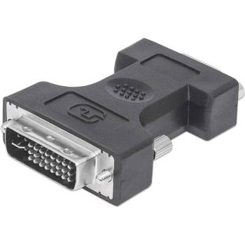 Manhattan Преходник Manhattan 328883, от VGA(м) към DVI-I(ж), черен (MANHATTAN-328883)