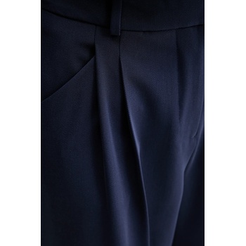 HUGO Панталон hugo в тъмносиньо с широка каройка, с висока талия 50542661 (50542661)