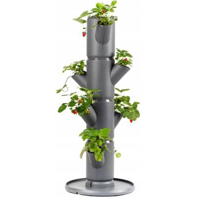 Gusta Garden Kvetináč plast sivý 27 x 27 x 113 cm