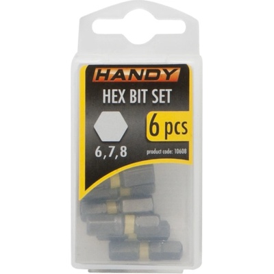 HANDY Sada bitov v krabičke 6ks Šesťhran (H):6, 7, 8 mm /10608