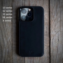 Vidra Brand KOŽENÝ iPhone 12 / iPhone 12 PRO ČERNÝ