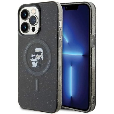 KARL LAGERFELD KLHMP15XHGKCNOK iPhone 15 Pro Max 6, 7" черен твърд калъф Karl&Choupette Glitter MagSafe (KLHMP15XHGKCNOK)