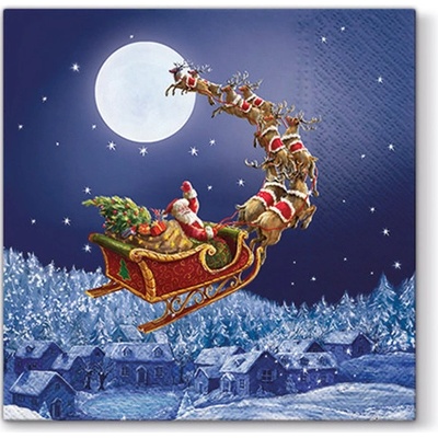 PAW servítky L Christmas Sleigh 33X33cm