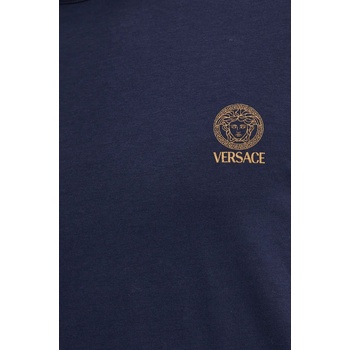 Versace Блуза с дълги ръкави Versace в тъмносиньо с принт (AUU01007.1A10011)