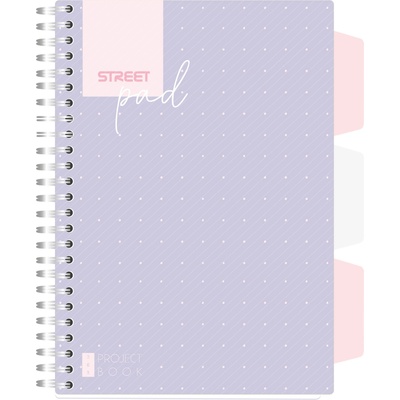 STREET Тетрадка Street Pad, А5, спирала, PP, 100 листа, широки редове, dots (30657-А-DOTS)