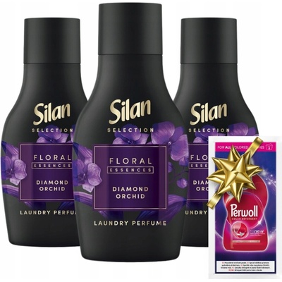 Silan Selection parfém do prádla Diamond Orchid 3 x 540 ml + dárek
