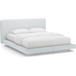 Micadoni Светлосиво тапицирано двойно легло 140x200 cm Linea - Micadoni (MIC_B140_138_F1_LINEA6)
