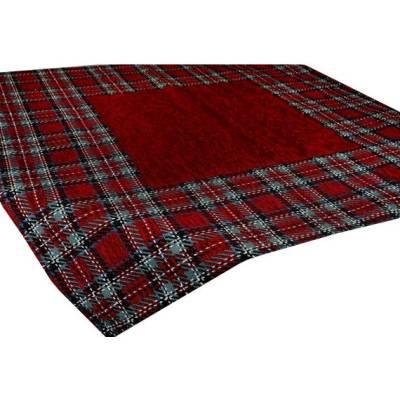 Mondo Gobelínový obrus Tartan bordový 90 x 90 cm Chenille IT025 Bordová 90 x 90 cm
