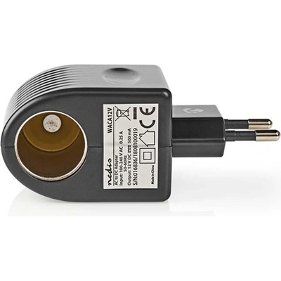 Nedis WACA12V захранване от гнездо за запалка за цигари 230V AC - 12V DC, 6W, 0, 3A (WACA12V)