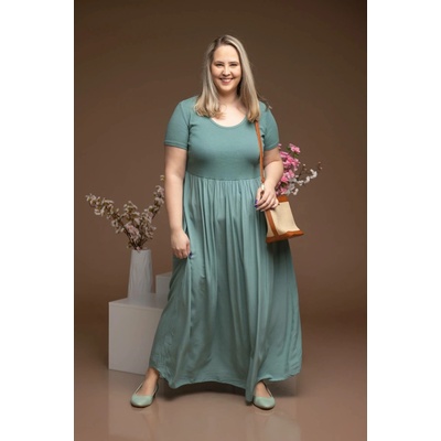 Italy fashion Dlouhé šaty ROSA Šalvějová