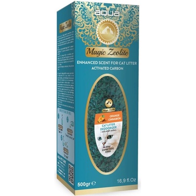 AQUA Magic Zeolite deodorant pro kočičí WC orange&cinnamon 500 g