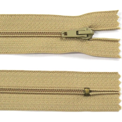 Spirálový zip no.3 nerozepínací 25cm - více barev color: 529 béžovo písková