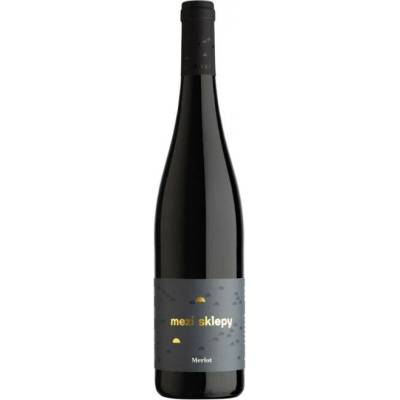 Mezi sklepy Merlot Suché červené 2022 14% 0,75 l (holá láhev)