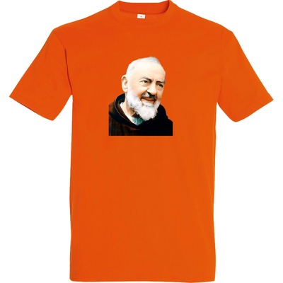 Tricool tričko Páter Pio oranžové