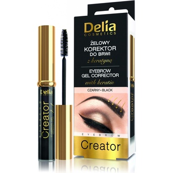 Delia Cosmetics gelový korektor na obočí černý 7 ml