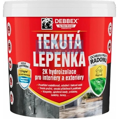 Debbex Tekutá lepenka 2K hydroizolácia - 7 kg šedá, vedro