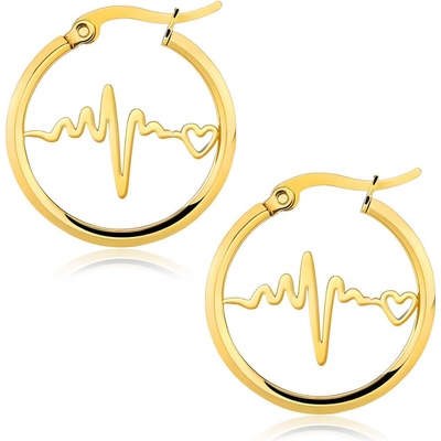 Elanis Jewel Pozlacené kruhové náušnice Genesis Gold z chirurgické oceli EJ00475