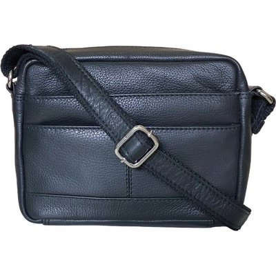 Dámská kožená crossbody kabelka guru leather black