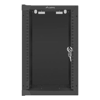 Lanberg rack cabinet 10 wall-mount 9U / 280x310 for self-assembly (flat pack), black (WF10-2309-10B)
