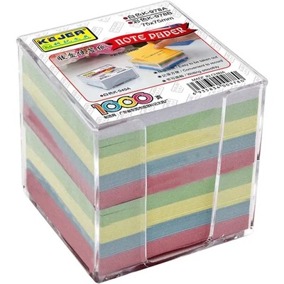 Kejea Хартиено кубче, 75 x 75 mm, цветно, 1000 листа, с пластмасова поставка