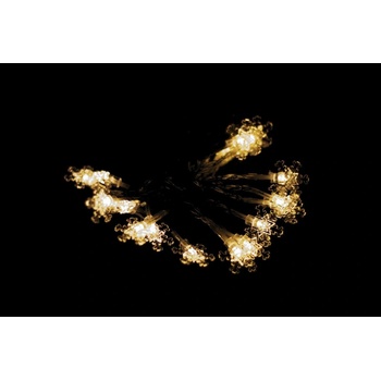 NEXOS Vianočná reťaz snehové vločky,20 LED teple biele