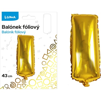 Luma Balónek fóliový "I", zlatý