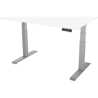 Delso Výškovo nastaviteľný stôl PROJUSTER 60 x 120 cm biela / sivá