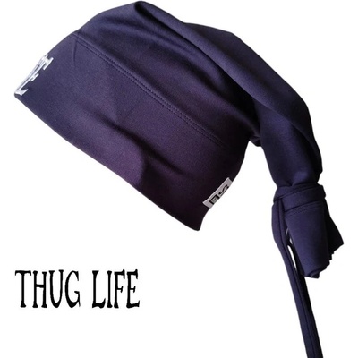 Street Knowledge Бийни шапка в тъмносиньо с бродерия Thug life Beanie Street KnowledgeSK-0069 - Тъмносиня, размер L/XL