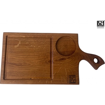 Chefs Soul OAKLOG Dubové krájecí prkénko s rukojetí 40x20cm (CSO-002)