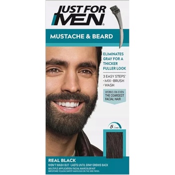 Just For Men Hair Mustache And Beard M-55 REAL BLACK černá