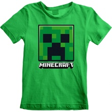 OEM dětské tričko Minecraft: Creeper Face zelená bavlna