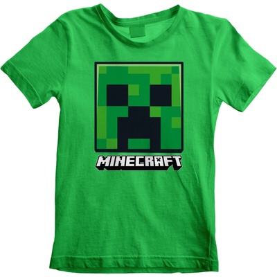 OEM dětské tričko Minecraft: Creeper Face zelená bavlna