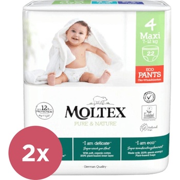 MOLTEX 2x Pure&Nature 4 Maxi 7-12 kg 22 ks