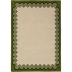 Flair Rugs Зелен/в естествен цвят ръчно изработен вълнен килим 160x230 cm Wiggle Wool - Flair Rugs (503119382738)