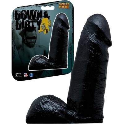 Topco WildFire Down & Dirty Dong Black realistické dildo 12 cm