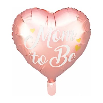 PartyDeco Балон от фолио - Mom to be розов