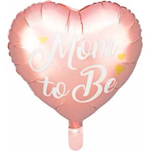 PartyDeco Балон от фолио - Mom to be розов