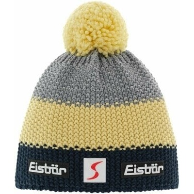 Eisbär Zimná čiapka Star kids Pompon Black/Yellow/Grey