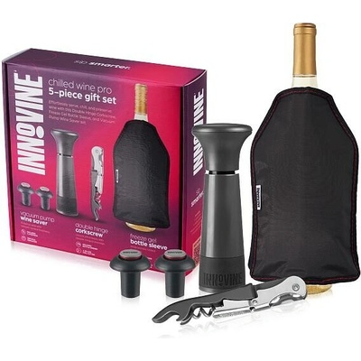 Innovine Sada na víno Innovine, 5 ks (vakuová pumpa, 2 zátky, otvírák, chladicí návlek)
