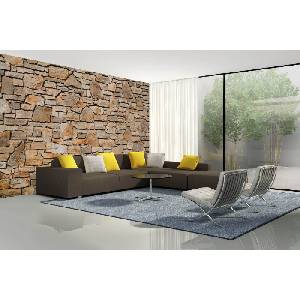 DIMEX ART Самозалепваща се флизелинова фототапета стар, загорял камък 375 x 250 см