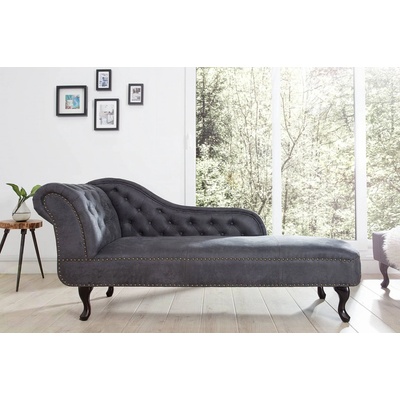 LuxD Chesterfield sivá Antik