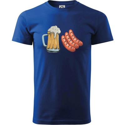 Pivo a klobása tričko Kráľovská modrá