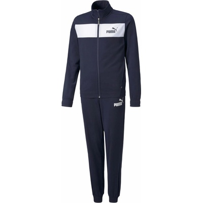 Puma detská tepláková súprava POLY SUIT CL B tmavo modrá biela