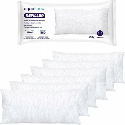 AquaFloow Náhradní náplň do pohlcovače vlhkosti 450g 6 kusů