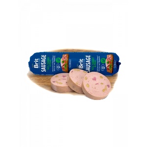 Brit Деликатесен салам за кучета Brit Sausage Sport Beef & Fish - с 85% свежо телешко месо и 10% риба 800гр