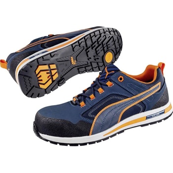 PUMA Crosstwist Low S3 bezpečnostná obuv modrá, oranžová