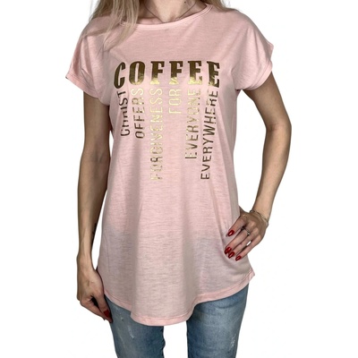 Emola Dámske tričko s krátkym rukávom COFFEE Růžová